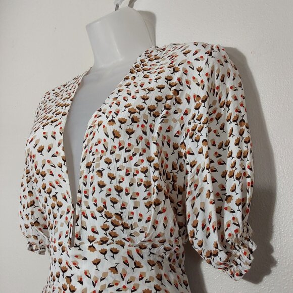 Faithfull the Brand Vanelli Floral Tie Waist Mini Dress Great Condition - 8 - Picture 6 of 15